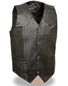 Milwaukee Leather Men's 4X Classic Snap Front Biker Vest