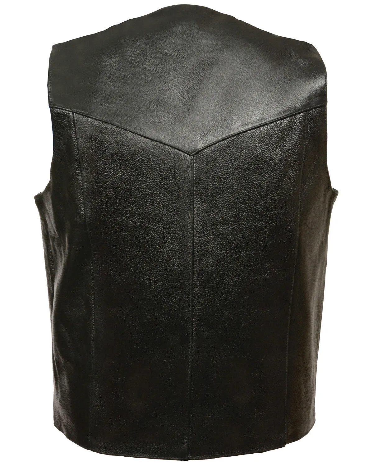 Milwaukee Leather Men's Black Snap Front Biker Vest - Big