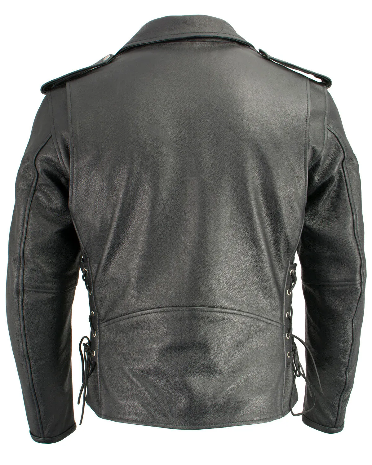 Milwaukee Leather Men's Classic Side Lace Concealed Carry Motorcycle Jacket - 5X