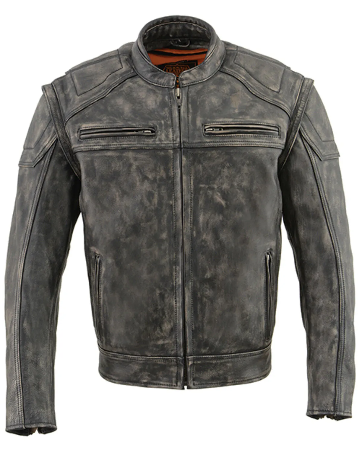 Milwaukee Leather Men's Distressed 2 In 1 Motorcycle Jacket - 5X