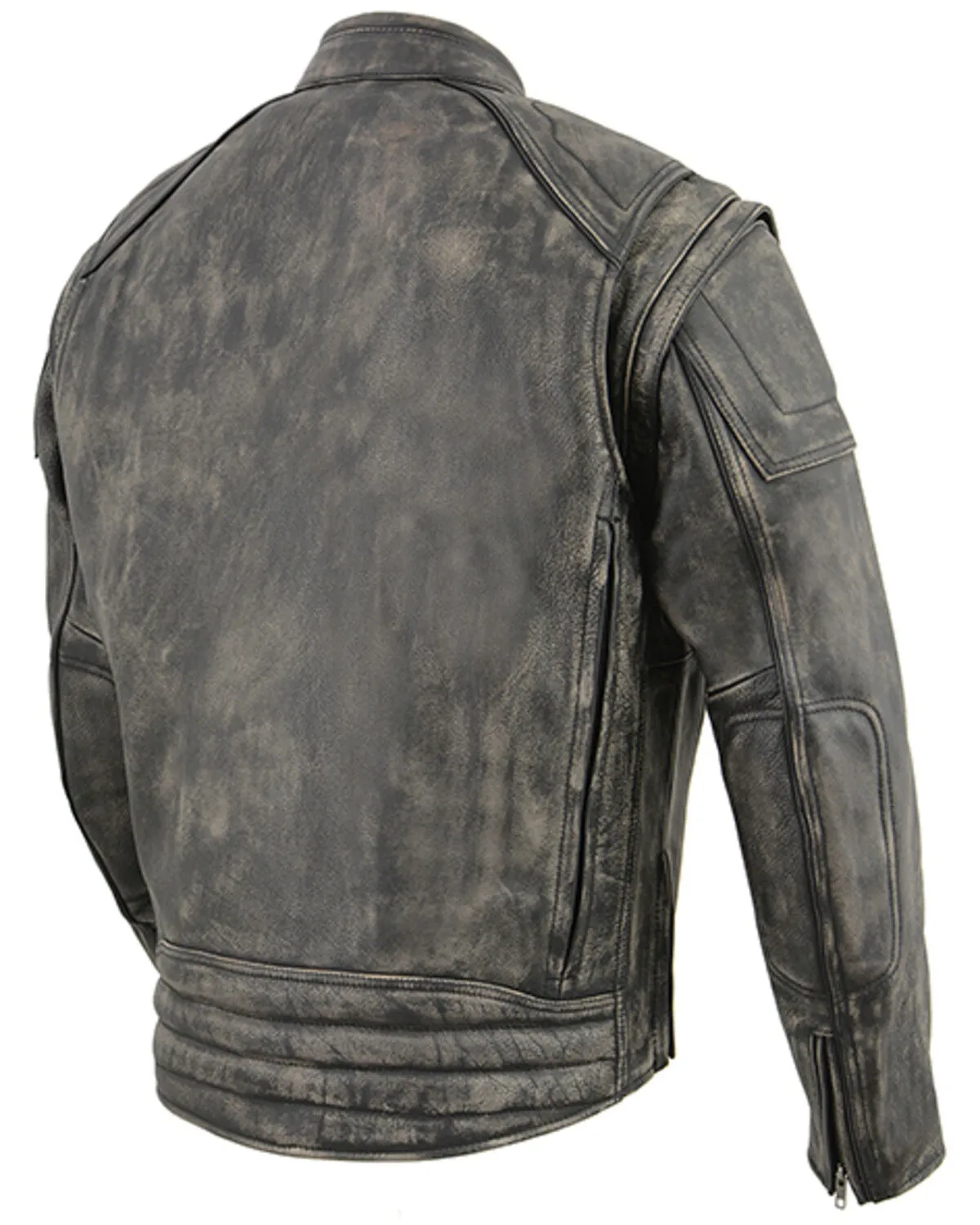 Milwaukee Leather Men's Distressed 2 In 1 Motorcycle Jacket - 5X