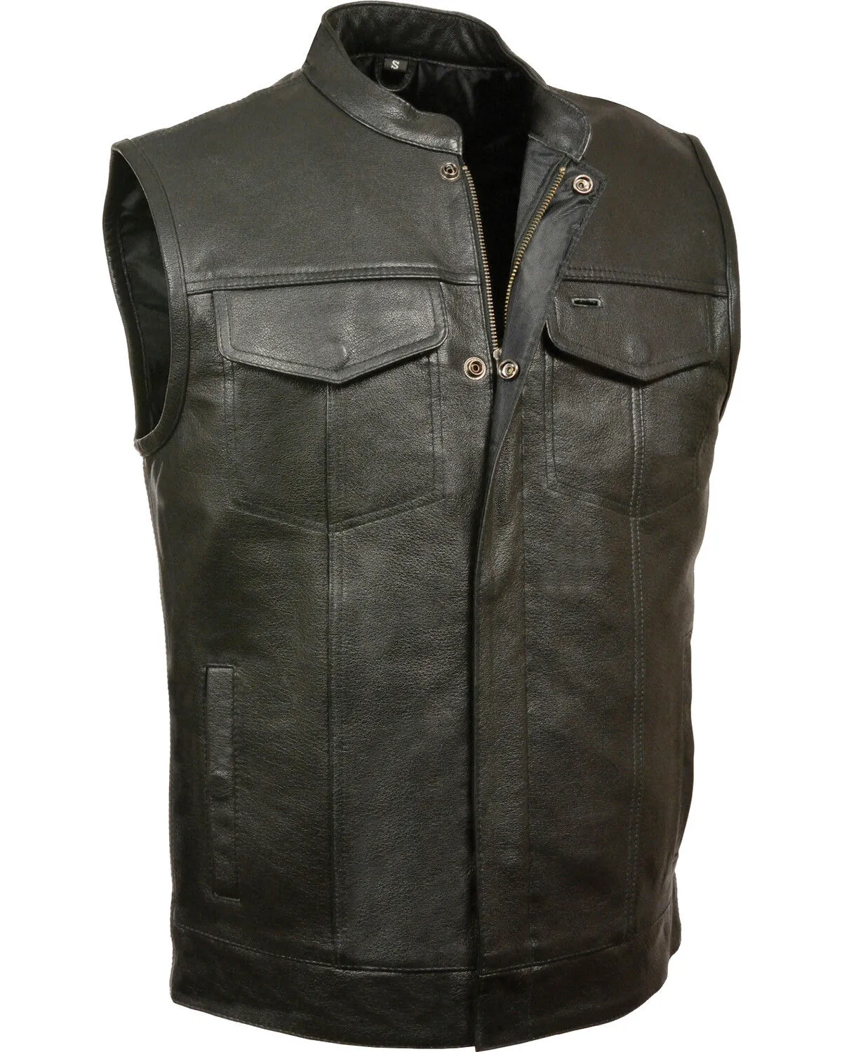 Milwaukee Leather Men's Open Neck Club Style Vest - 4X