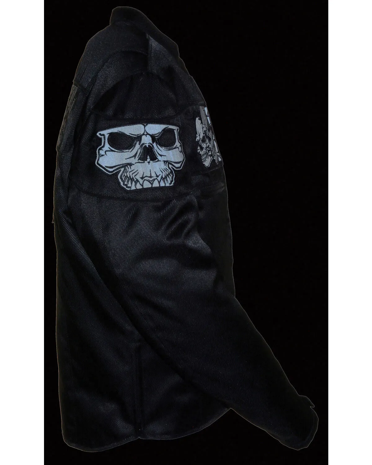 Milwaukee Leather Men's Reflective Skulls Textile Jacket - Big - 3X