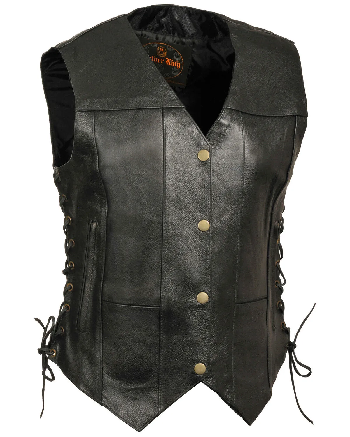 Milwaukee Leather Women's 6 Pocket Side Lace Concealed Carry Vest