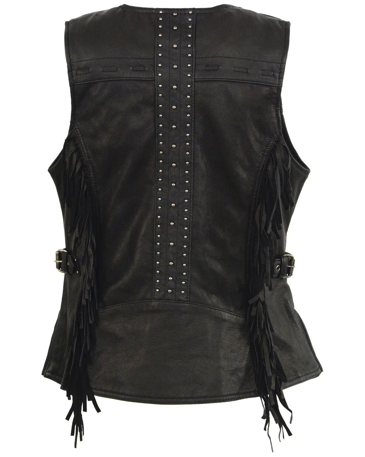 Milwaukee Leather Women's Fringe Snap Front Vest