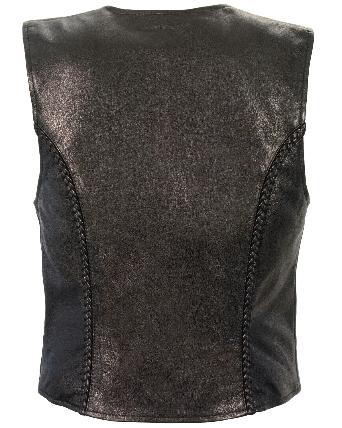 Milwaukee Leather Women's Lightweight Zipper Front Braided Vest - 5X