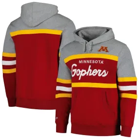 Mitchell & Ness Minnesota Golden Gophers Maroon Head Coach Pullover Hoodie