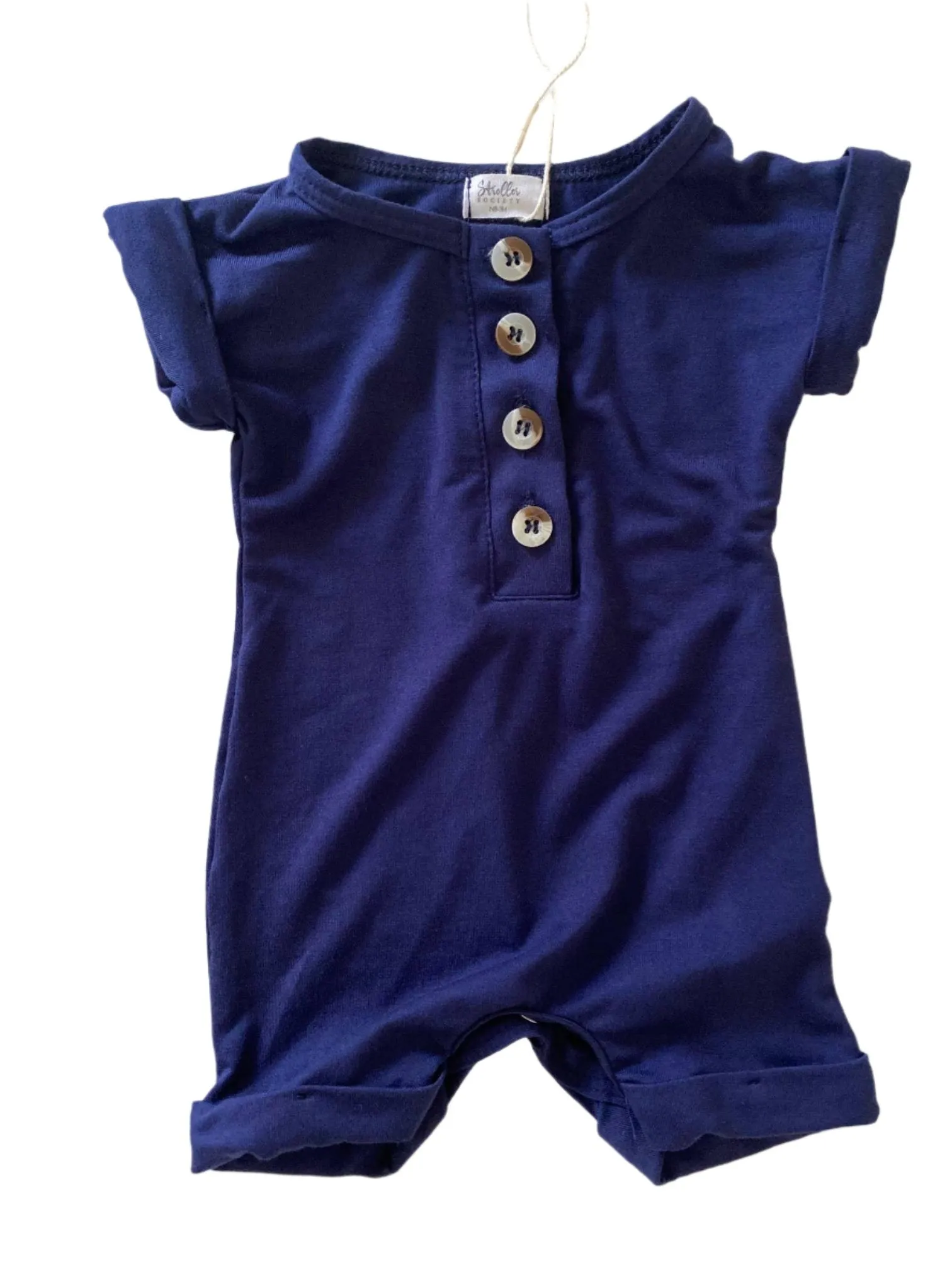 Modal Baby Romper - Navy Blue