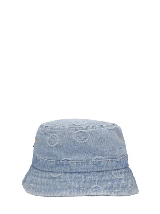 Molo   Smile printed cotton denim bucket hat 