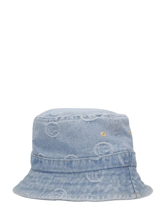 Molo   Smile printed cotton denim bucket hat 