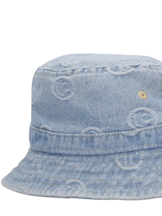 Molo   Smile printed cotton denim bucket hat 