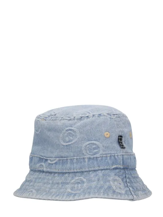 Molo   Smile printed cotton denim bucket hat 