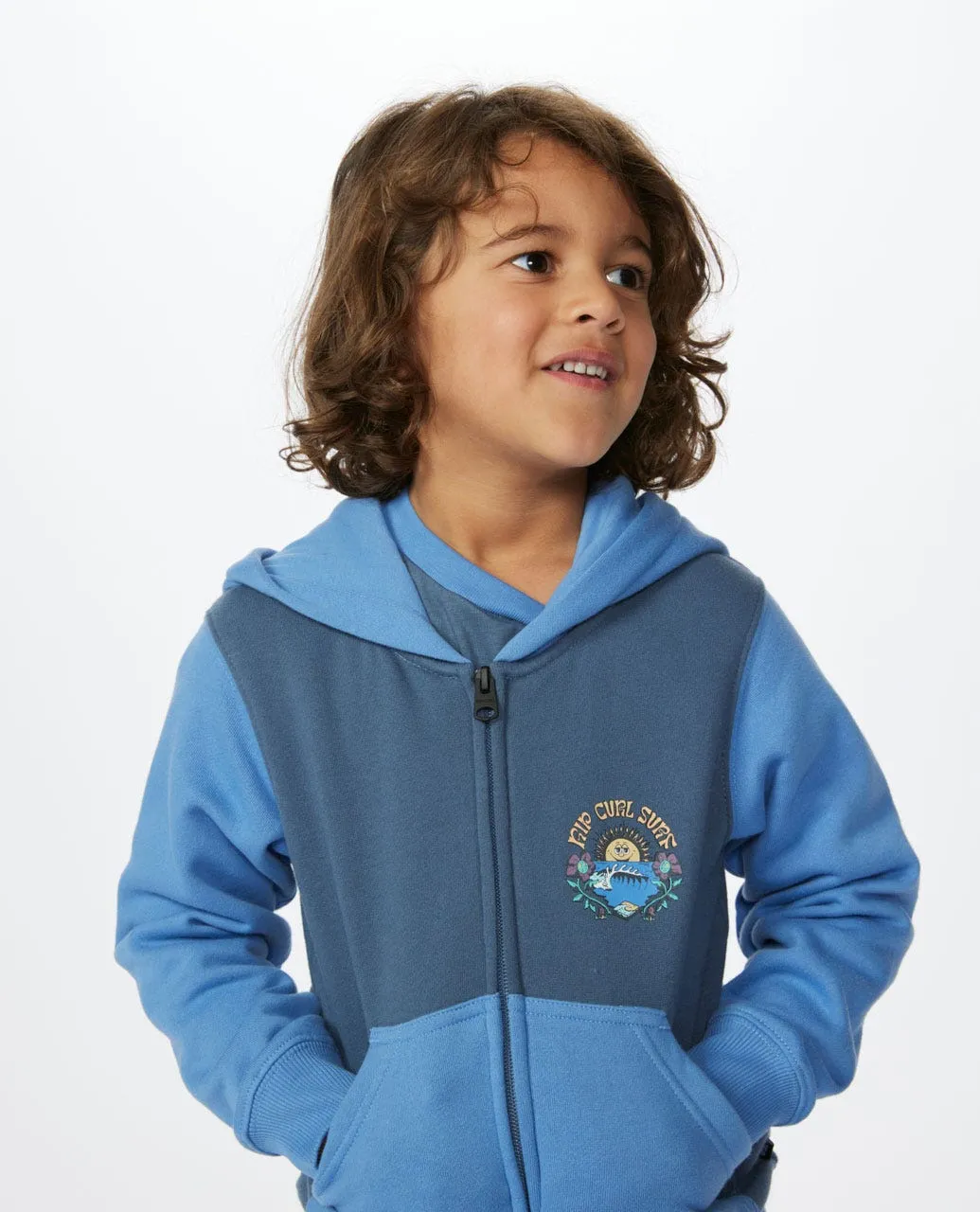 Mystic Waves Zip hooded Fleece Boy