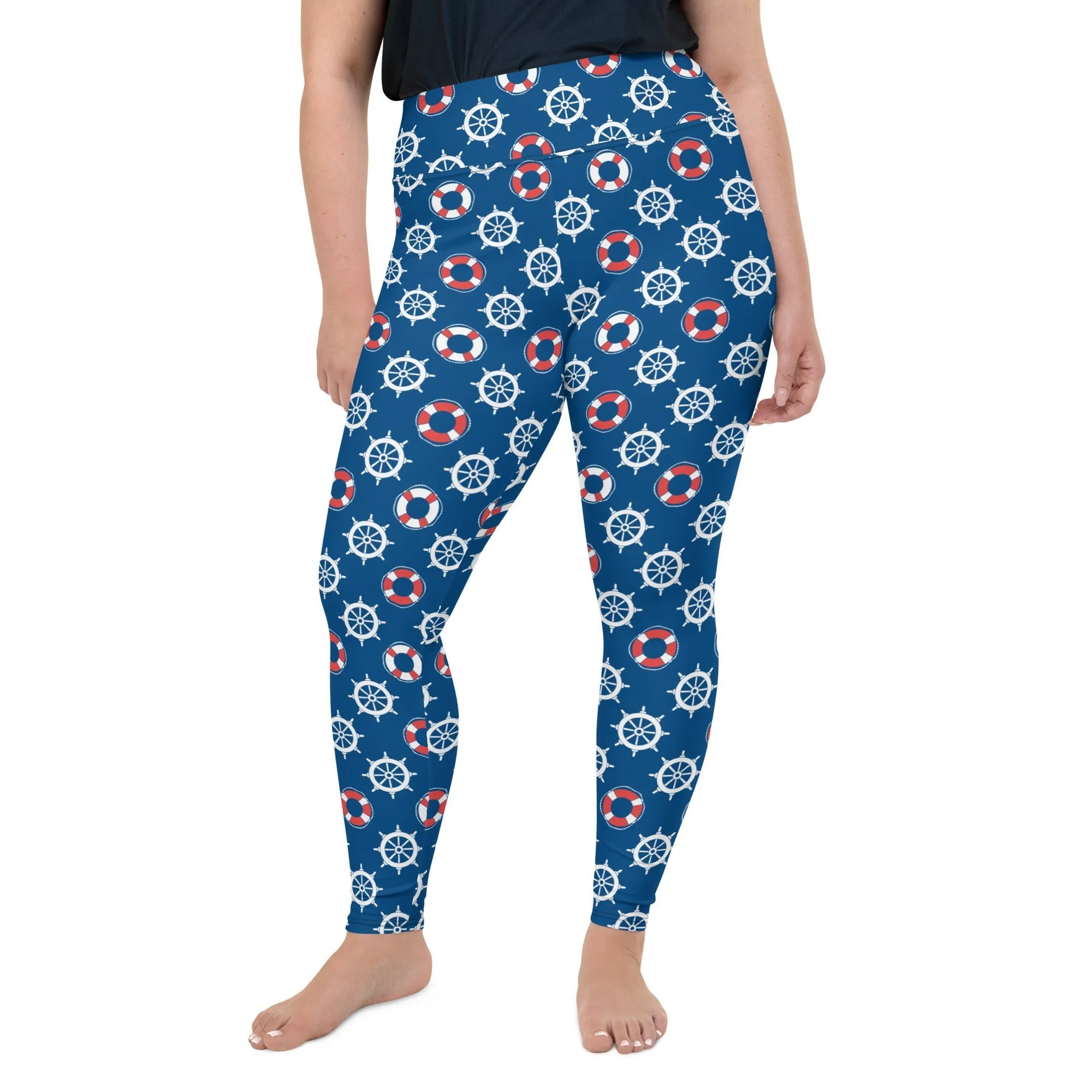 Nautical Plus Size Leggings