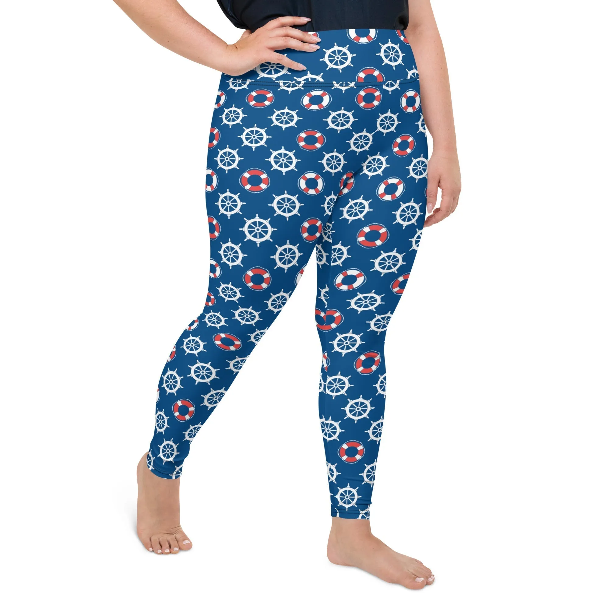 Nautical Plus Size Leggings