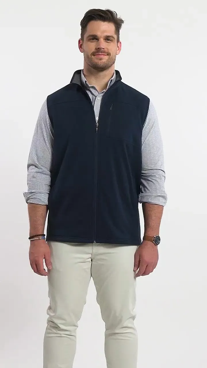 new!IZOD Mens Fleece Big and Tall Lightweight Vest Jacket