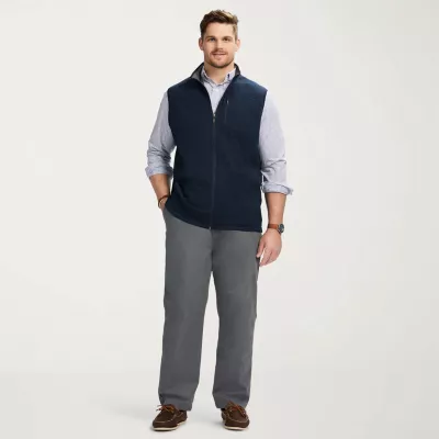 new!IZOD Mens Fleece Big and Tall Lightweight Vest Jacket