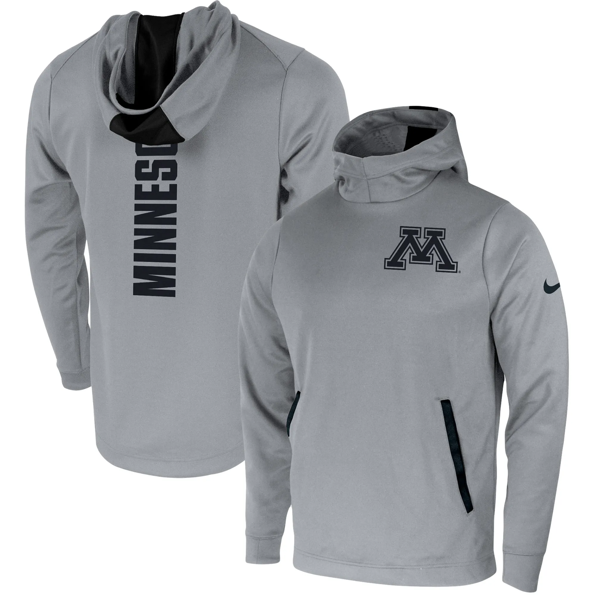 Nike Minnesota Golden Gophers Gray 2-Hit Performance Pullover Hoodie