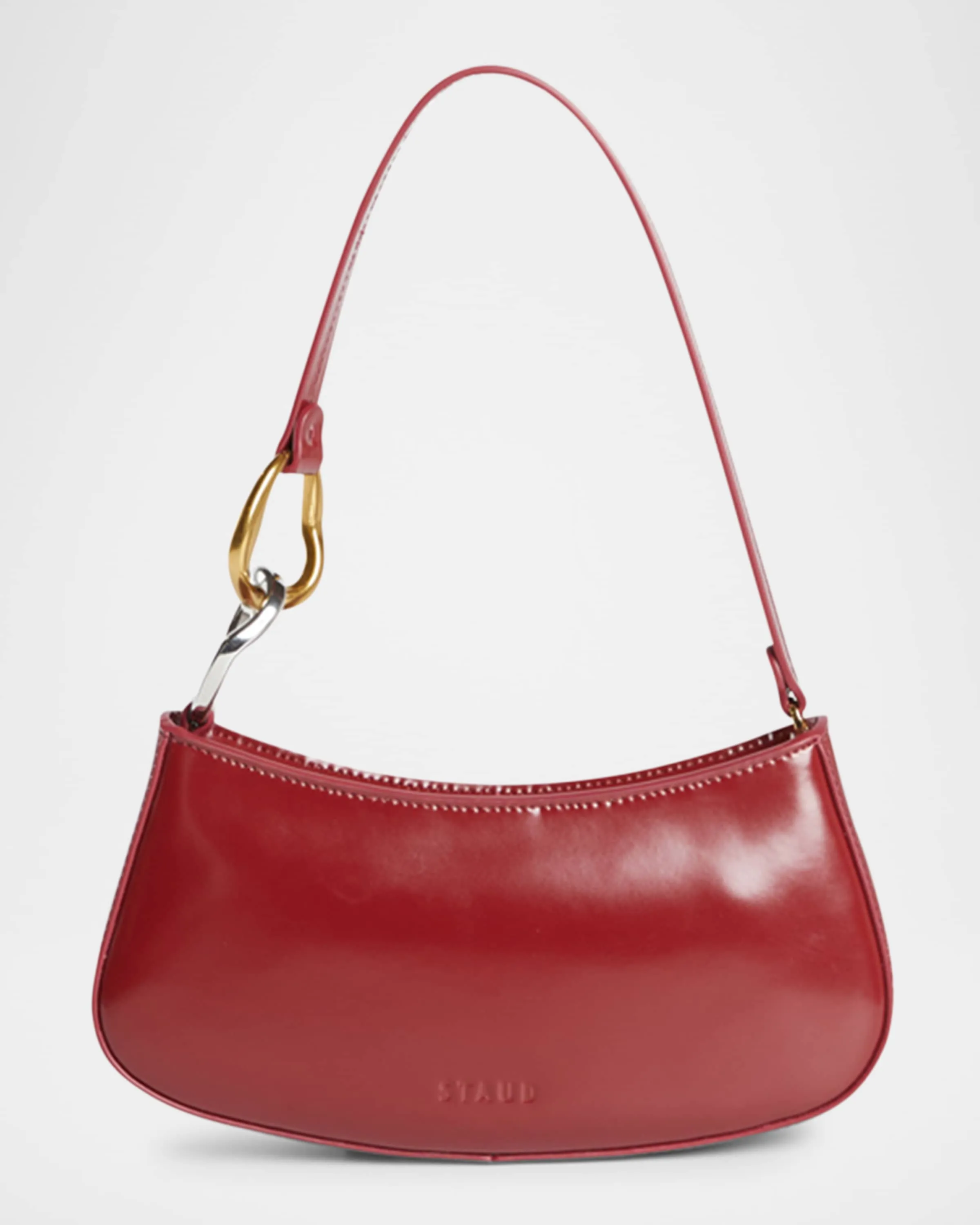 Ollie Zip Leather Shoulder Bag