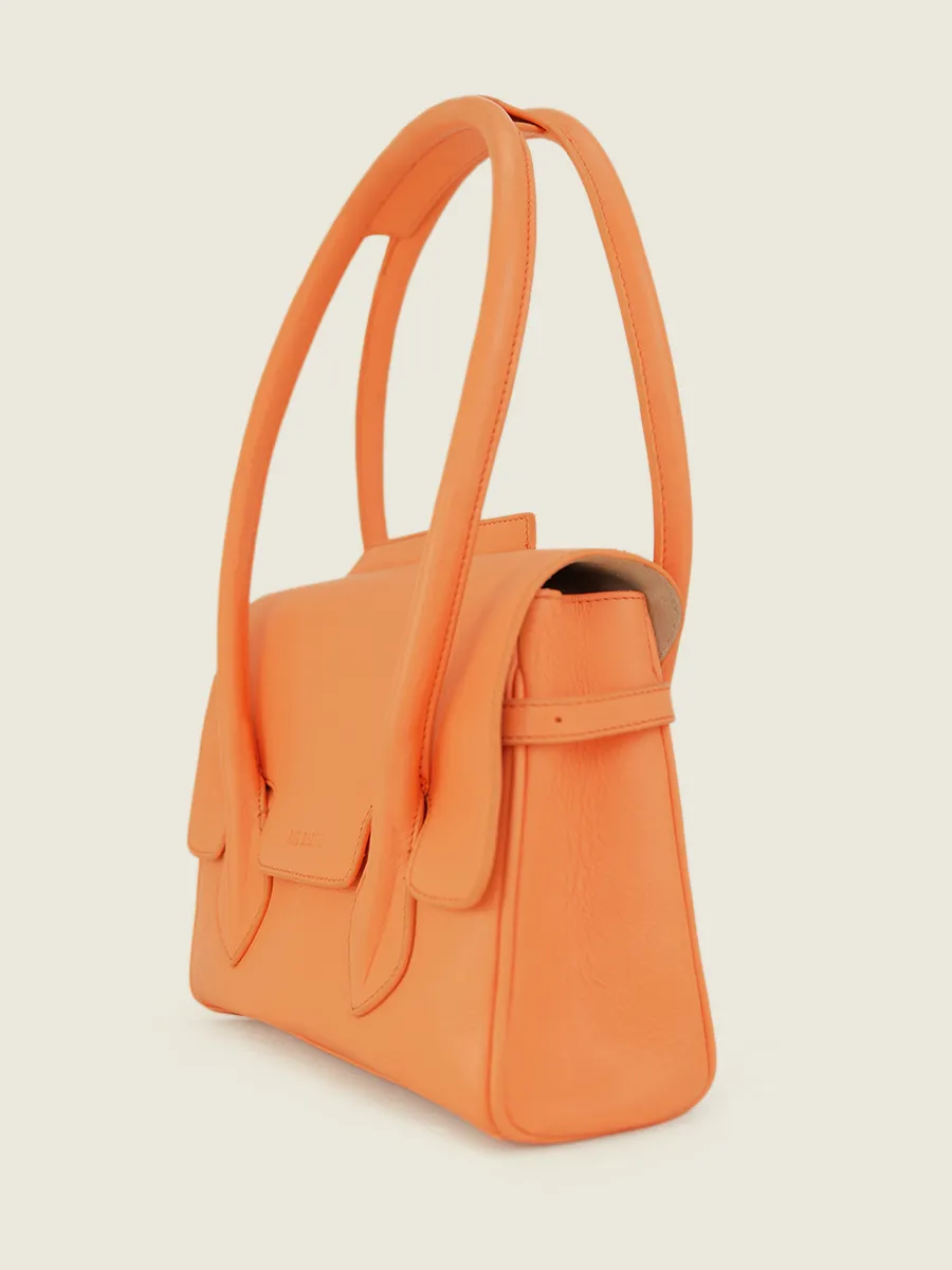 Orange Leather Handbag for Women - Colette S Pastel Apricot | PAUL MARIUS