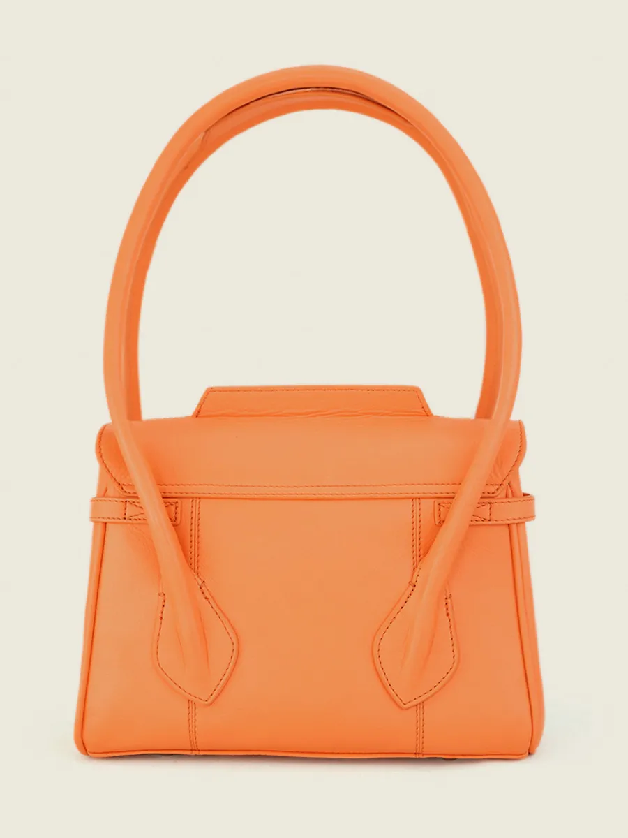 Orange Leather Handbag for Women - Colette S Pastel Apricot | PAUL MARIUS