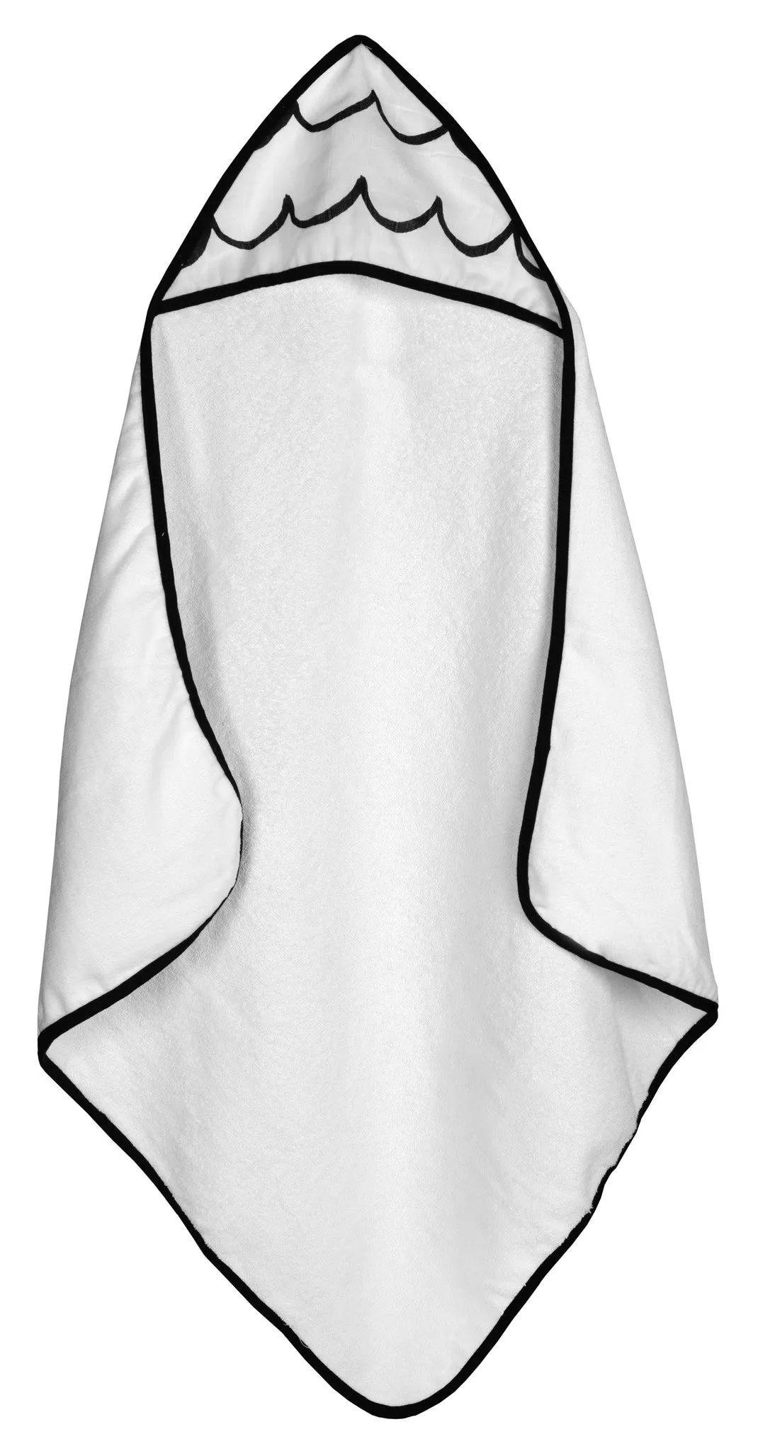 Organic Cotton Muslin + Terry Hooded Towel -  Waves