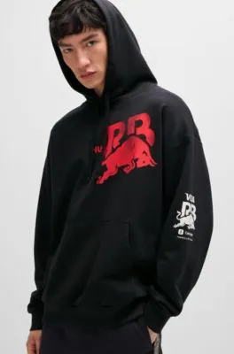 Oversize-fit cotton fanwear hoodie with special branding