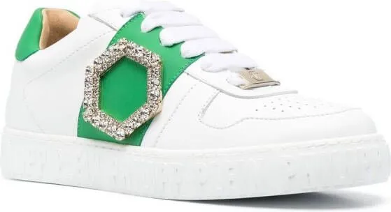 Philipp Plein leather low-top sneakers White