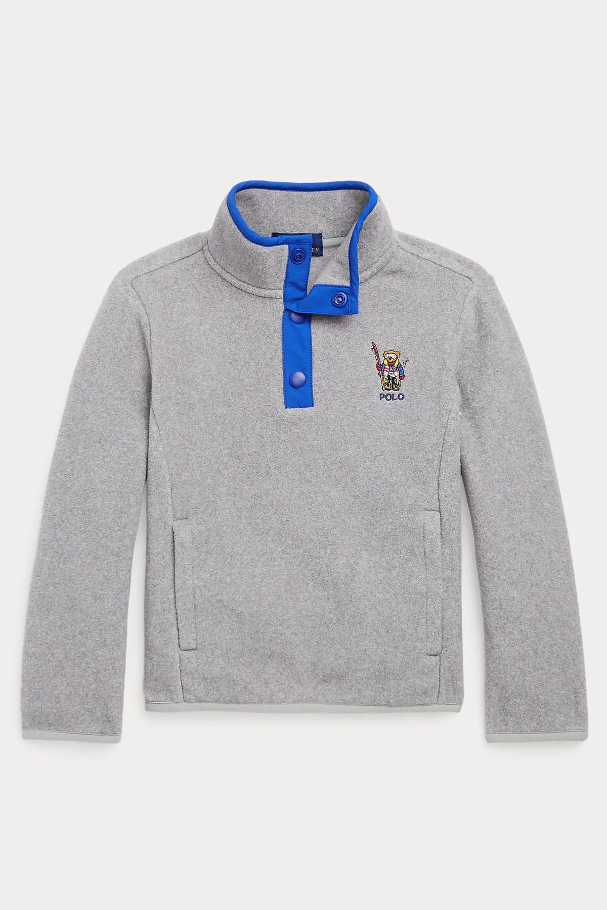 Polo Ralph Lauren Kids 5-6 Ya Erkek ocuk Dik Yaka Polo Bear Sweatshirt