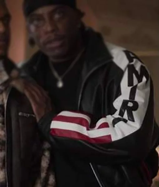 Power Book II Ghost Season 1 Episode 3 Amiri Flag Leather Jacket