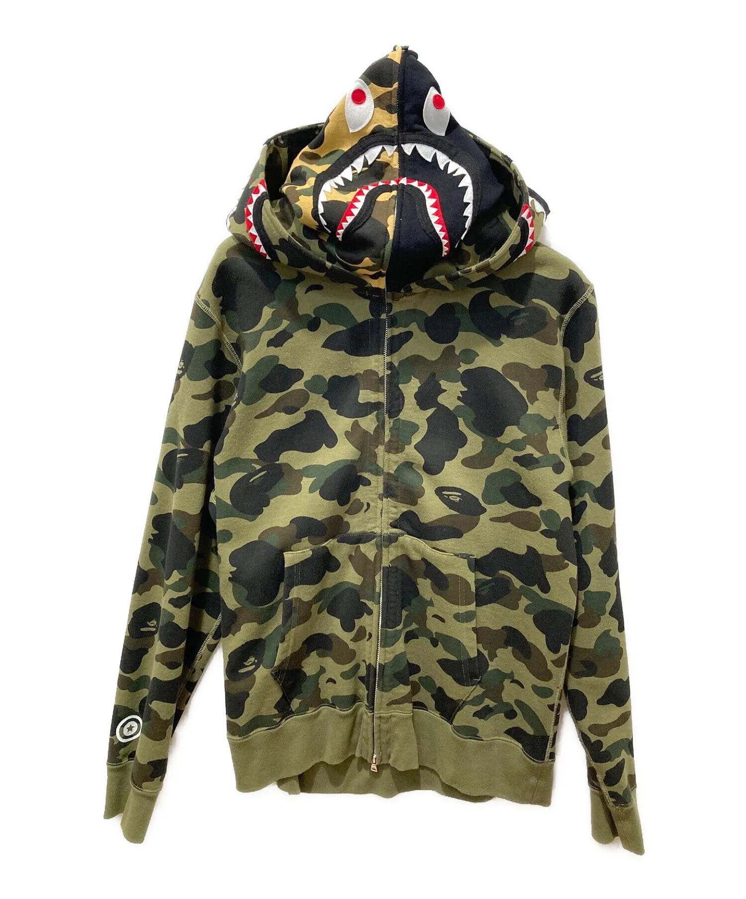 [Pre-owned] A BATHING APE First Camo Shark Full Zip Hoodie 001zph201013x