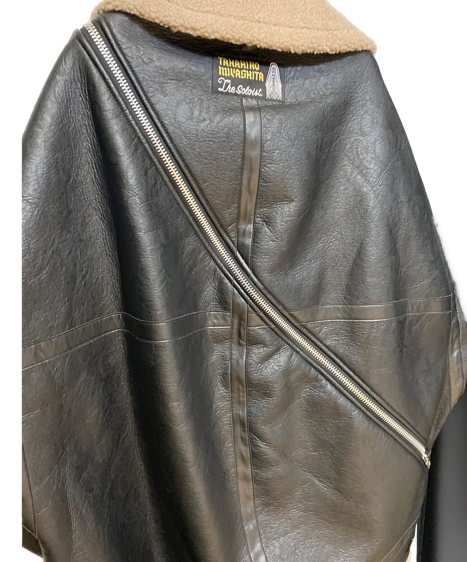 [Pre-owned] TAKAHIROMIYASHITA TheSoloIst. 22AW Double-zip balloon-shaped faux-mouton flight jacket sj.0013AW22