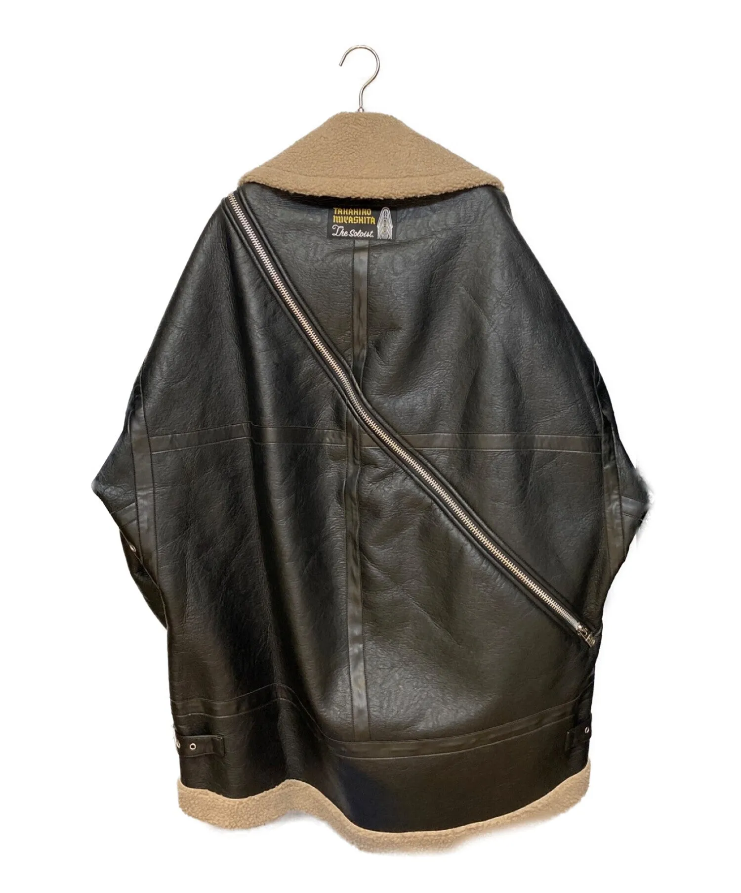 [Pre-owned] TAKAHIROMIYASHITA TheSoloIst. 22AW Double-zip balloon-shaped faux-mouton flight jacket sj.0013AW22