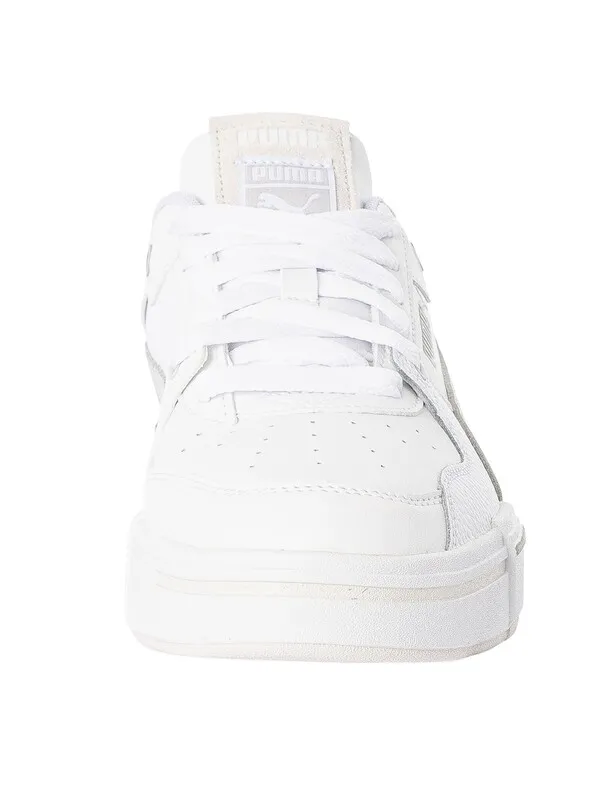 Puma CA Pro Glitch Leather Trainers - White/Harbor Mist