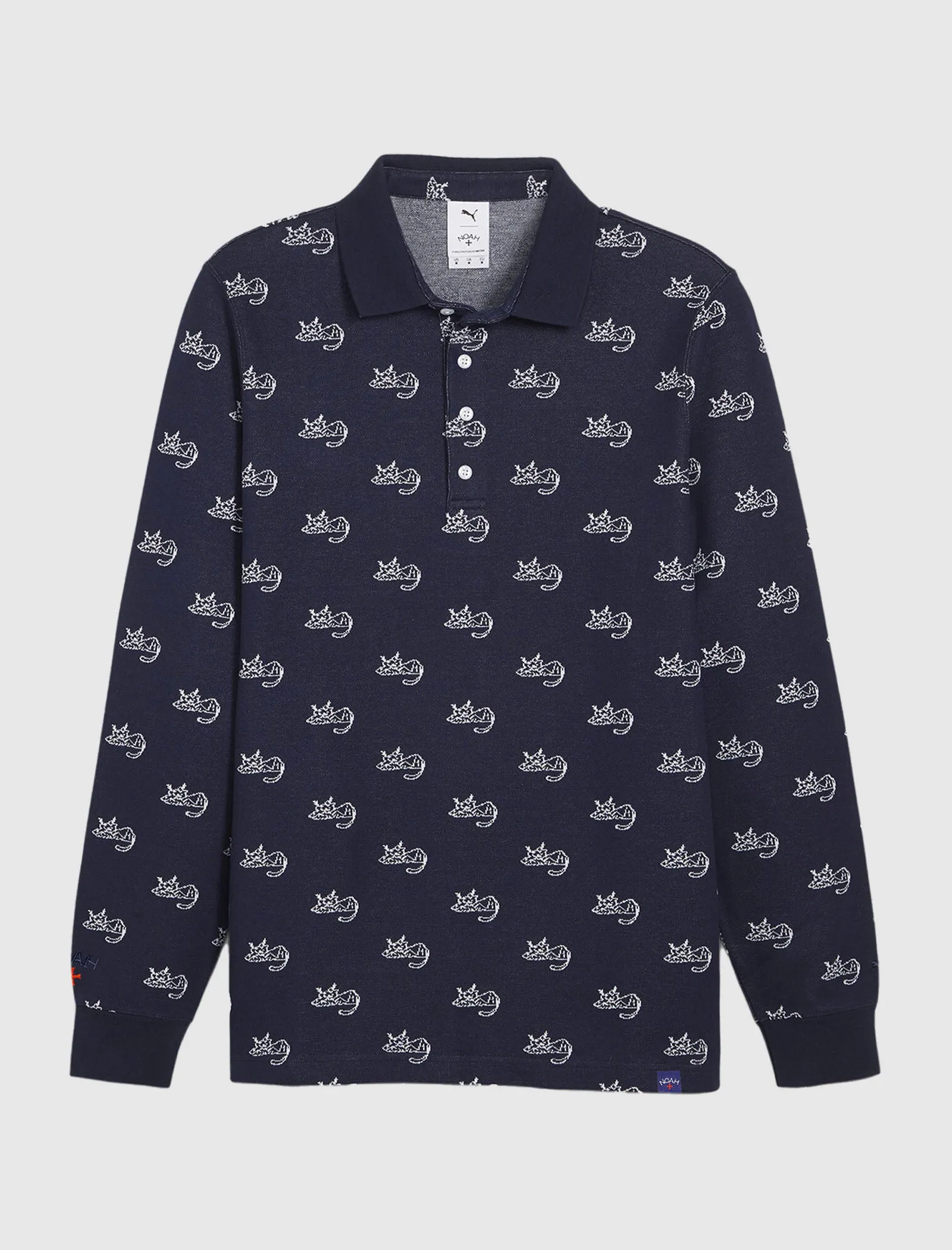 PUMA NOAH JACQUARD POLO   NAVY