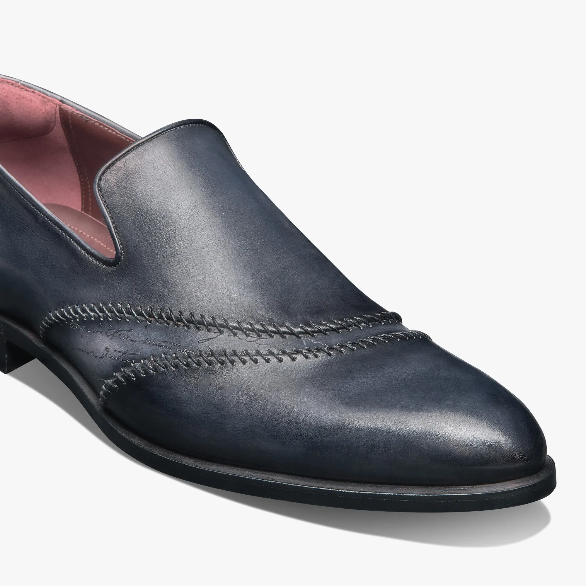 Rapiécé-Reprisé Scritto Leather Slipper