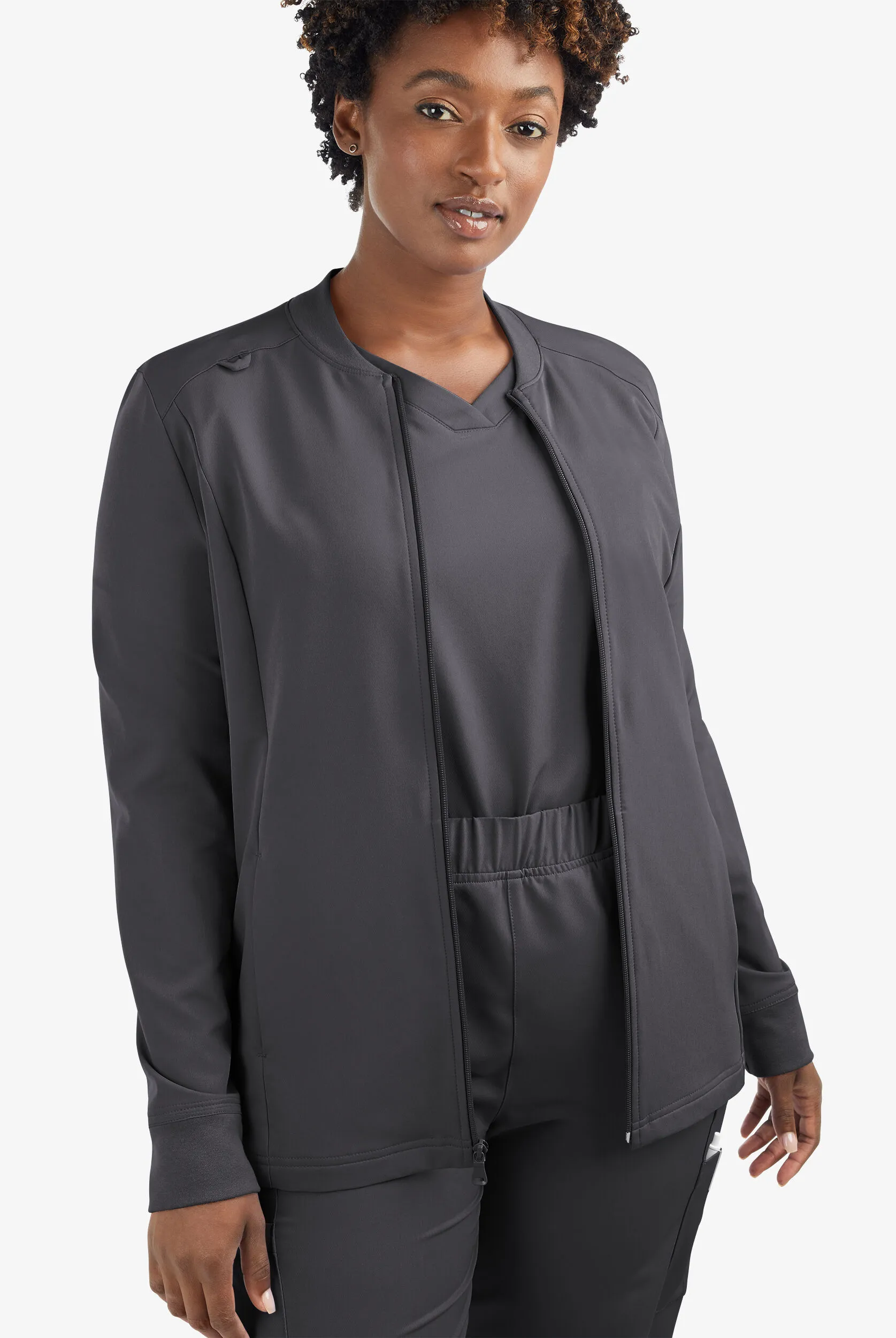 ReSurge Quartz Women’s 6-Pocket Long Sleeve Zip Front Scrub Jacket