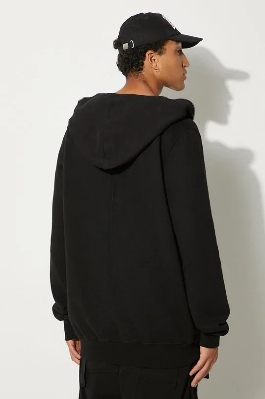 Rick Owens cotton sweatshirt Jumbo Gimp men's black color hooded smooth DU02D2283.F