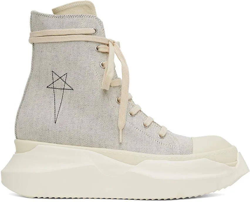 Rick Owens DRKSHDW Gray Abstract Sneakers