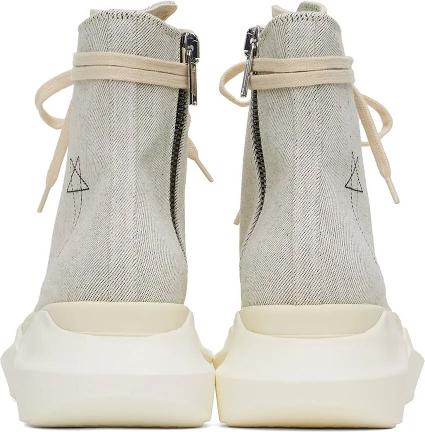 Rick Owens DRKSHDW Gray Abstract Sneakers