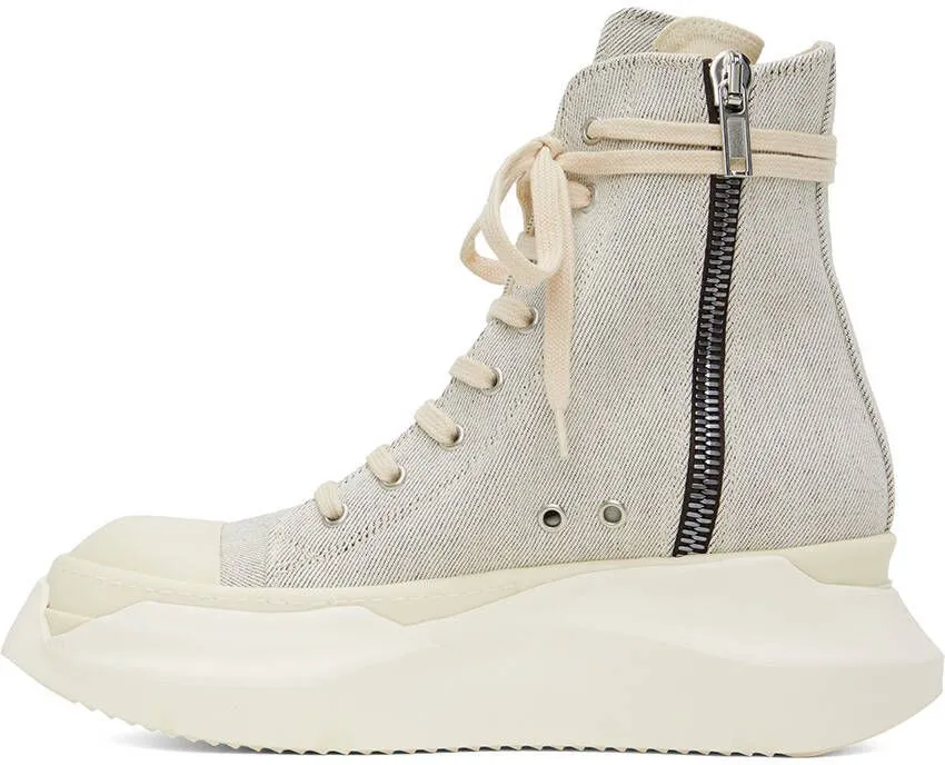 Rick Owens DRKSHDW Gray Abstract Sneakers