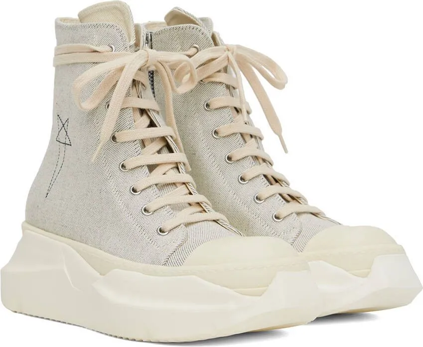 Rick Owens DRKSHDW Gray Abstract Sneakers