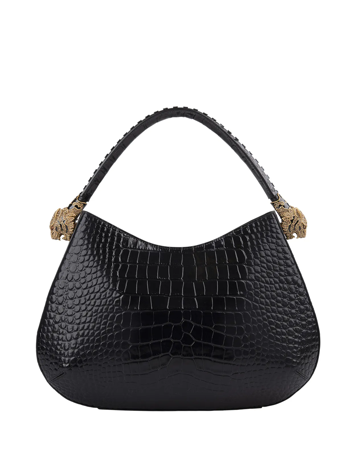 ROBERTO CAVALLI Roar Shoulder Bag In Black Leather