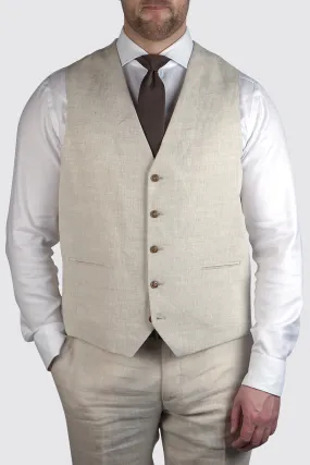 Routleys Ryan Sand Linen Waistcoat