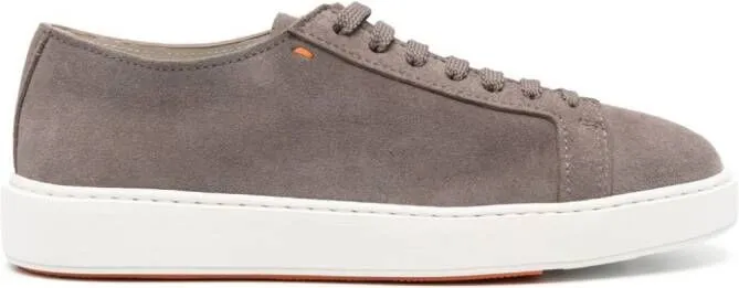 Santoni microsuede low-top sneakers Grey