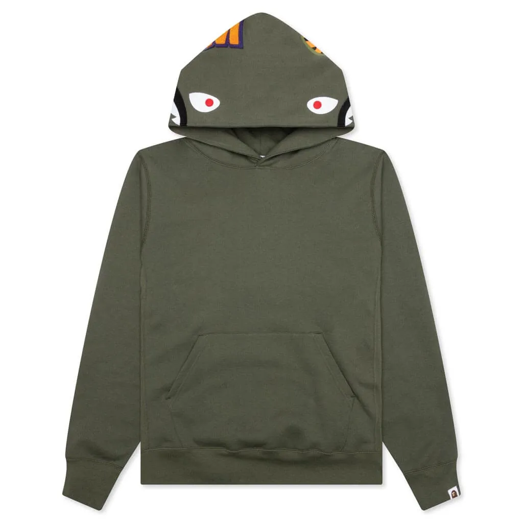 Shark Pullover Hoodie - Olive Drab