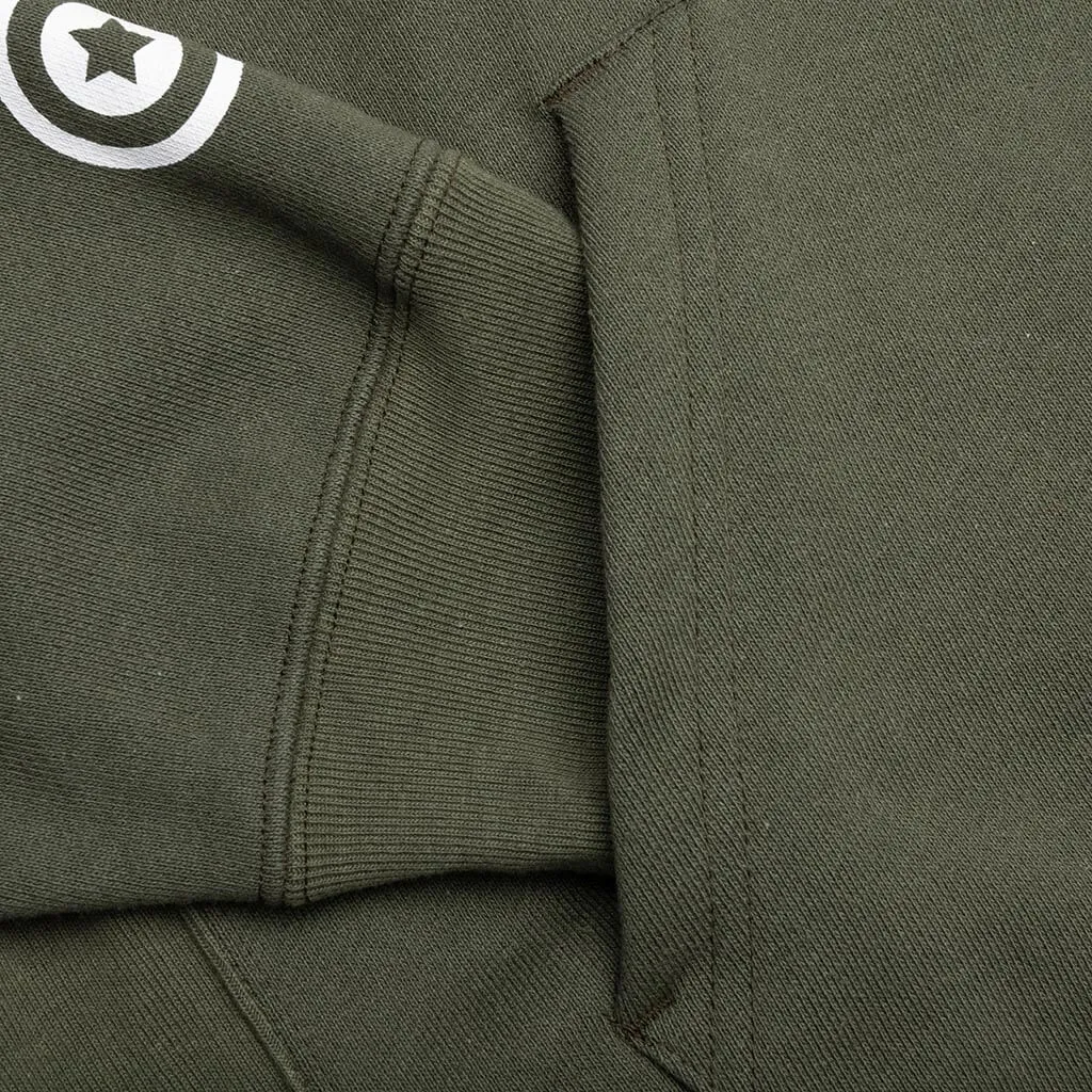 Shark Pullover Hoodie - Olive Drab