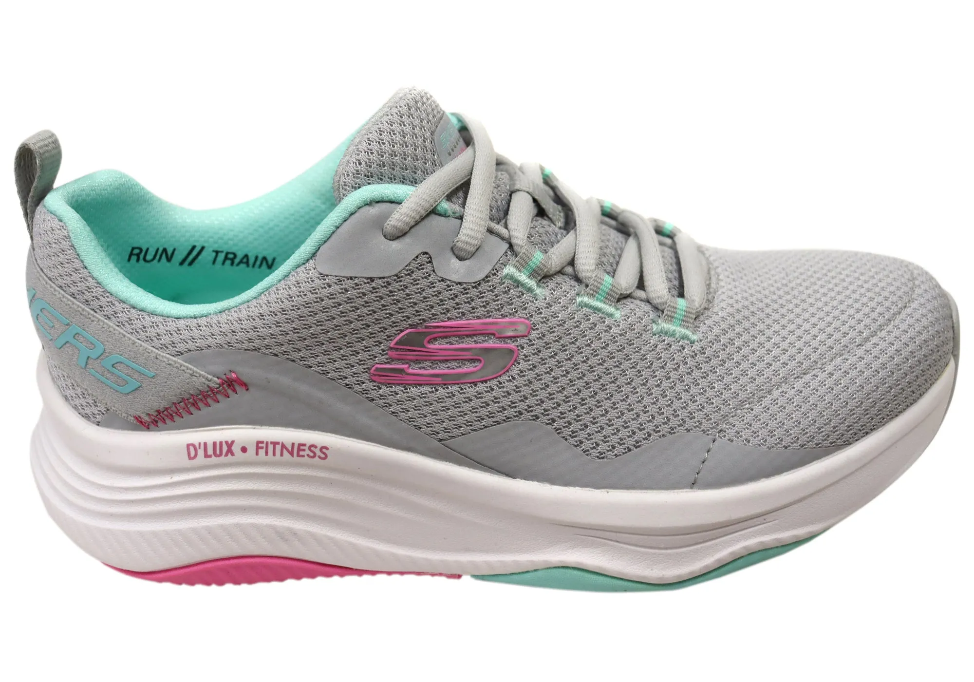 Skechers Womens D Lux Fitness Comfortable Memory Foam Shoes