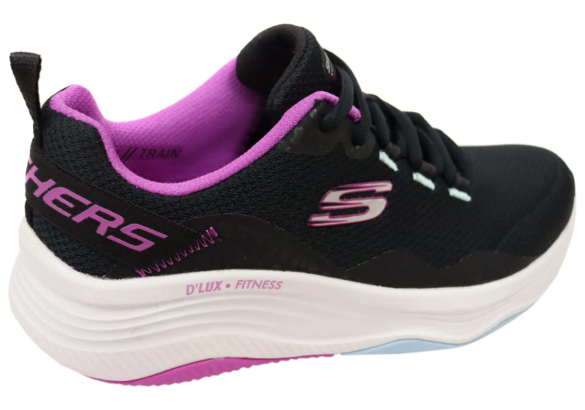 Skechers Womens D Lux Fitness Comfortable Memory Foam Shoes