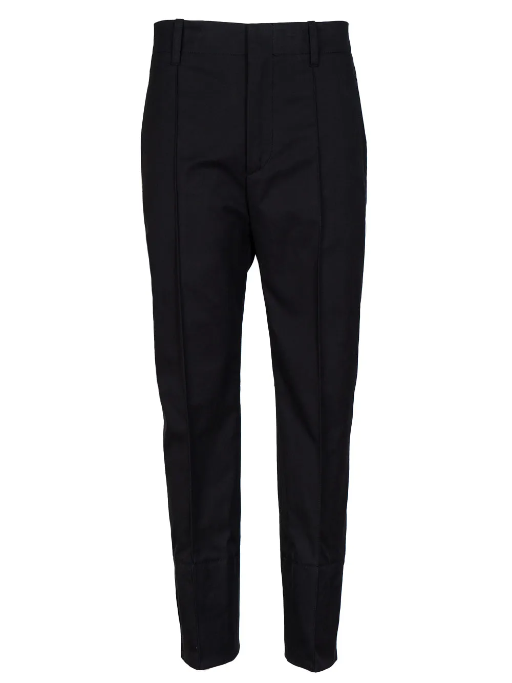 Slim leg cotton twill trousers